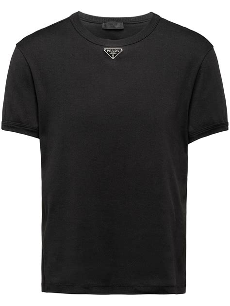 prada t shirt mens black|Prada men' s t shirts.